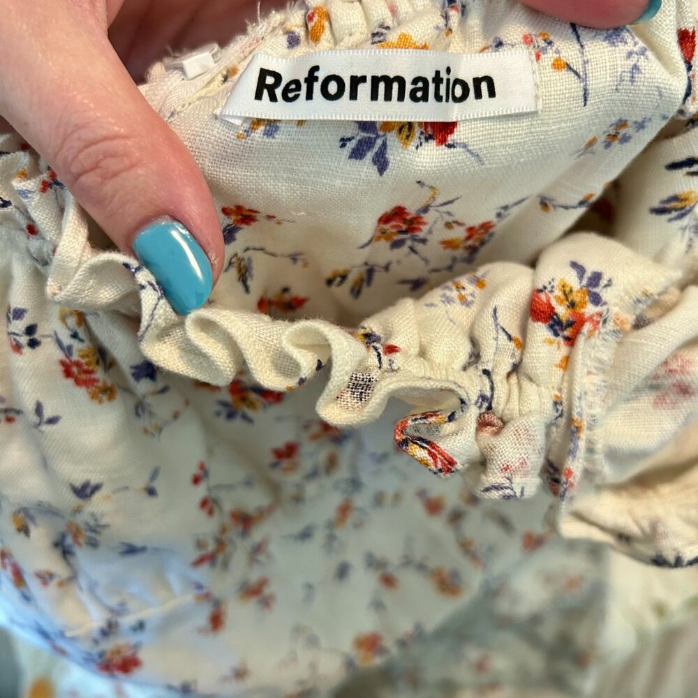 NWOT Reformation Robles Mini Dress in Gabrielle - Size 6 - Picture 5 of 5